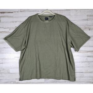 ARROW USA 1851 T-Shirt Men's XXL Short Sleeve Layered Crew Neck Green Ribbed